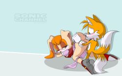 1boy 1boy1girl anthro ass blush fox milf mother older_female older_woman_and_younger_boy rabbit sega sonic_(series) sonic_channel sonic_the_hedgehog_(series) tagme tails vanilla_the_rabbit younger_male