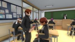 3d big_penis blowjob classroom exhibitionism gay juku_ren male_only public reapys riku_soma rino_fukahori rojasu_norubiru school seiyo_akanishi sukubi_dubidu yandere_simulator