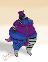 anurahylidae blue_skin blueberry_inflation borderlands fat_ass inflation mad_moxxi ripped_clothing simple_background