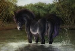 2023 anatomically_correct anatomically_correct_anus anatomically_correct_genitalia anatomically_correct_pussy animal_genitalia animal_pussy anus ass bamboo bedroom_eyes black_anus black_body black_mane black_pussy black_tail crotchboobs digital_media_(artwork) dirt equid equine equine_anus equine_genitalia equine_pussy eyebrows eyelashes female feral fur genitals grass grey_body gynja_(skuggamul) hair hi_res highlights_(coloring) hybrid in_river kelpie looking_at_viewer looking_back looking_back_at_viewer mammal mane mule multicolored_body multicolored_hair narrowed_eyes nipples outside partially_submerged plant plump_labia presenting presenting_anus presenting_hindquarters presenting_pussy puffy_anus purple_eyes purple_highlights pussy quadruped raised_tail river scarlanya seductive shrub solo standing_in_water tail tree two_tone_body two_tone_hair two_tone_tail udders vein water water_spray wet wet_body wet_fur white_body