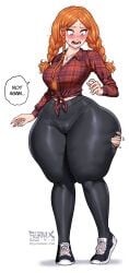 1girls 2d ass_bigger_than_head big_ass big_thighs blue_eyes blush blushing bottom_heavy braid braided_hair bursting_ass bursting_butt cameltoe cellulite crop_top embarrassed farm_girl farmer farmgirl fat_ass fat_pussy fat_thighs fellatrix female female_only ginger huge_ass huge_thighs hyper hyper_ass hyper_thighs inconvenient_ass lard_ass light-skinned_female light_skin long_hair mary_lou_(fellatrix) medium_breasts narrow_waist orange_hair original pale-skinned_female pale_skin pawg pear_shaped plaid pussy_bulge red_head redhead simple_background small_waist solo thick thick_ass thick_thighs thunder_thighs thunderthighs tight_pants torn_clothes torn_clothing undersized_clothes watermark white_background wide_ass wide_hips