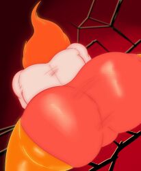 1girls adventure_time ass big_ass big_butt cartoon_network ceegee fat_ass female female_only fire flame_princess large_ass orange_body orange_skin red_hair shorts solo solo_female solo_focus thick_thighs thighs wide_hips