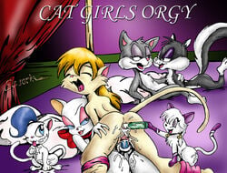 animaniacs anthro ass cat cleo_catillac color crossover darkstalkers dildo escoria felicia feline female female_only feral fur furry insertion interspecies looney_tunes miss_kitty multiple_females nude pussy_juice ranma_1/2 rita_(animaniacs) shampoo strap-on tagme the_catillac_cats tom_and_jerry toodles_galore yuri