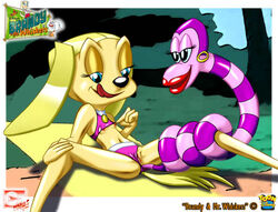 anthro brandy_and_mr._whiskers brandy_harrington canine disney disney_channel dog esenkas female female_only fur furry lola_boa mammal multiple_females nipples pussy snake tagme toon_disney yuri