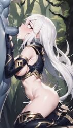 albino anime anime_style blowjob cum dickgirl girly hentai precum precum_drip