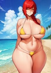 1girls ai_generated alternate_ass_size alternate_body_type alternate_breast_size alternate_version_at_source alternate_version_available arms_behind_back beach big_breasts big_thighs bikini blue_sky breasts breasts_bigger_than_head chainsaw_man clouds curvy curvy_female curvy_thighs day daytime detailed_background enormous_breasts enormous_thighs female female_focus female_only female_solo generic_ai hands_behind_back high_resolution highres huge_breasts huge_thighs human human_only hyper_thighs large_breasts large_thighs light-skinned_female light_skin long_hair looking_at_viewer makima_(chainsaw_man) massive_breasts massive_thighs oatmealdood panties pony_tail ponytail red_hair smile smile_at_viewer smiley_face smiling smiling_at_viewer solo solo_female solo_focus standing thick thick_female thick_thighs thighs tree yellow_bikini yellow_eyes yellow_panties yellow_pupils