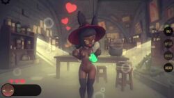 3d abby_(oxopotion) animated bunny_ears dark-skinned_female ghost groping longer_than_3_minutes missionary missionary_position oxopotion poke_abby sound tagme thigh_highs video witch witch_costume witch_hat