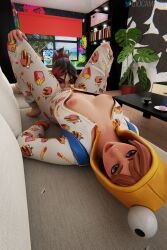 2girls breasts cunnilingus female female_only fortnite giocamolly helsie_(fortnite) multiple_girls nude onesie onesie_(fortnite) pussy yuri