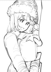 breasts christmas christmas_hat dismassd hololive hololive_english hololive_myth large_breasts paizuri penis santa_hat short_hair sketch tagme titfuck titjob virtual_youtuber watson_amelia