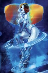 1girls artificial_intelligence blue_eyes breasts cortana elias_chatzoudis feet female female_only halo_(series) hips huge_breasts large_breasts legs looking_at_viewer medium_hair thighs