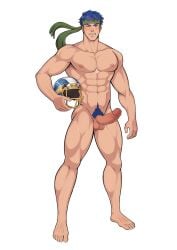 1boy erection fire_emblem fire_emblem:_path_of_radiance fire_emblem:_radiant_dawn gay geckobara ike_(fire_emblem) male_only sportswear