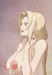 1girls cum cum_on_body cum_on_breasts huge_breasts kyabakurabakufu large_breasts naruto naruto_(series) sex tsunade