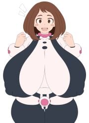 ass big_ass big_breasts borscht breasts breasts_bigger_than_head brown_eyes brown_hair cheerful female female_focus female_only gigantic_breasts hero_outfit_(mha) huge_breasts hyper hyper_breasts large_breasts light_skin light_skinned_female looking_at_viewer my_hero_academia nipples nipples_visible_through_clothes nipples_visible_through_clothing ochako_uraraka short_hair short_hair_female smile smiling smiling_at_viewer solo solo_female thick_thighs thighs voluptuous voluptuous_female