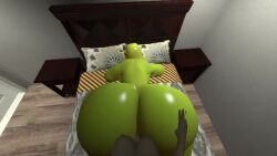 1boy 1futa 3d animated bed bedroom big_ass doggy_style futa_on_male futa_penetrating futa_penetrating_male futa_pov futanari garry's_mod huge_ass massive_ass no_sound pov shrek shrek_(series) tagme video