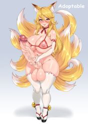 1futa animal_ears balls big_breasts big_penis blush breasts busty erection fox fox_futa fox_tails futa_only futanari horny huge_breasts huge_cock humanoid humanoid_penis kemonomimi large_breasts large_penis light-skinned_futanari light_skin multiple_tails navel nine_tailed_fox nipples nude penis pondbs solo standing testicles thick_thighs thighhighs thighs veiny_penis voluptuous wide_hips