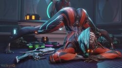 1girls 3d 3d_animation alien alien_girl animated ass ass_up bouncing_ass face_down_ass_up female jack-o'_pose jack-o_pose jackochallenge looking_at_viewer meme monster monster_girl nezha_(warframe) no_sound robot robot_girl solo solo_female tagme thighs valkyr_(warframe) valkyrq video warframe