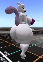 big_breasts breasts female female_mewtwo ferialexonar mewtwo pokemon pokemon_(species) tail thick_thighs wide_hips