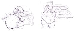 2boys ass big_belly big_butt chubby_femboy cuck_vore digested dominant_femboy female female_prey femboy femboy_pred fof fourofour glasses long_hair male_pred panties phone sloshing_belly soft_belly thick_thighs thighs vore