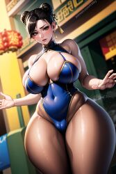 ai_generated big_breasts big_hipped big_hips breasts cameltoe capcom chun-li fr34ky hips hips_wider_than_shoulders huge_breasts huge_hips large_breasts large_hips street_fighter thick thick_thighs thighs wide_hips