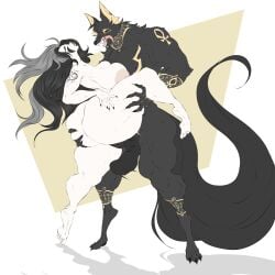 1:1 absurd_res ankh anthro anthro_penetrating anthro_penetrating_human anubian_jackal arm_tattoo balls bedroom_eyes big_ass big_breasts big_butt black_body black_fur black_hair black_sclera blithe_(okioppai) breasts bubble_butt butt canid canine canis chubby_female chubby_human deity digitigrade dullvivid duo erection eyes_closed fangs feet female female_penetrated fur genitals gold_markings goth grey_highlights hair half-closed_eyes hi_res highlights_(coloring) huge_ass huge_breasts huge_butt human human_on_anthro human_penetrated human_penetrating humanoid_feet humanoid_genitalia humanoid_penis interspecies jack_(dullvivid) jackal licking licking_lips looking_pleasured male male/female male_penetrating male_penetrating_female mammal markings muscle_tone muscular muscular_anthro muscular_male narrowed_eyes nude open_mouth open_smile pecs penetration penile penile_penetration penis penis_in_pussy plantigrade raised_tail seductive sex simple_background slightly_chubby smile smirk smug smug_face smug_grin standing standing_sex tail tattoo teeth thick_thighs tongue tongue_out vaginal vaginal_penetration wide_hips