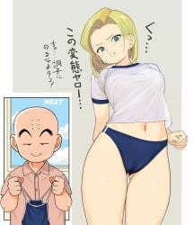 android_18 bikini_bottom blonde_female blonde_hair dragon_ball krillin kuririn rokoido12