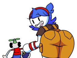 1girls amazing_island ass ass_focus big_ass big_butt blue_eyes butt fat_ass fat_butt female female_focus fully_clothed huge_ass huge_butt jaiden jaiden_animations looking_at_viewer looking_back looking_back_at_viewer semidraws thick_ass thick_butt transparent_background unknown_species youtube youtuber youtuber_girl