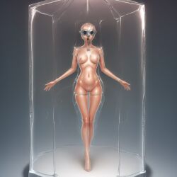 ai_generated baubleheadz encased encasement objectification stable_diffusion transformation