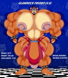 1boy biceps cock_ring extreme_muscles five_nights_at_freddy's five_nights_at_freddy's:_security_breach freddy_(fnaf) furry glamrock_freddy_(fnaf) hyper hyper_balls hyper_genitalia hyper_penis hyper_testicles kindaporn male male_only muscular_arms muscular_male muscular_thighs nipples pecs solo