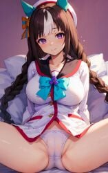 ai_generated animal_ears hokko_tarumae_(umamusume) seductive umamusume umamusume_pretty_derby