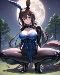 admire_vega_(umamusume) ai_generated animal_ears bunnysuit high_heels seductive umamusume umamusume_pretty_derby