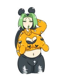 1girls bbw belly belly_overhang blush boob_window breasts chubby chubby_female closed_eyes clothed eraser_nipples female green_hair green_lipstick hairbun hand_behind_head huge_belly huge_breasts human irene_(jjba) jojo's_bizarre_adventure jolyne_kujo large_breasts light-skinned_female light_skin long_breasts long_hair long_nipples mature mature_female milf milkbuni plump saggy_breasts shiny_clothes shiny_skin shiny_thighs shounen_jump solo solo_female solo_focus stone_ocean sweater thick thick_nipples thick_thighs