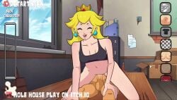 1boy 1girls anal anal_insertion anal_sex animated anime_style areolae artist_name big_ass big_breasts big_butt big_nipples big_penis black_bra blonde_female blonde_hair blush blush_lines bottomless bouncing_breasts bra breasts cartoony closed_eyes cowgirl_position crown cum cum_drip cum_in_ass cum_in_pussy cum_inside dotartnsfw dripping dripping_cum dripping_pussy dripping_semen female female_focus female_on_top female_penetrated fluid fluids front_pussy front_view game grunting hands_on_hips hands_on_legs hole_house indoors juice juices large_breasts light-skinned_female light_skin long_hair longer_than_30_seconds lying lying_down lying_on_back male mario_(series) moan moaning moaning_in_pleasure moving mp4 nipples no_panties no_sound nude on_back on_desk on_hands_and_knees on_top princess princess_peach reverse_cowgirl_position riding riding_penis see-through see-through_bra see-through_clothing see_through sex sexual_intercourse shiny shiny_skin small_breasts small_waist tagme text thick thick_ass thick_lips thick_thighs underwear unseen_male_face vagina vaginal_insertion vaginal_juices vaginal_penetration video video_games western_art wet wet_pussy woman_on_top