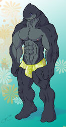 1boy abs anthro bulge clothes crotch_bulge disney front_view full_body gantu huge_muscles lilo_and_stitch male male_only muscles nipples solo standing tagme topless