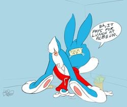 anthro blue_fur buster_bunny fur furry looqdrake male male_only mammal rabbit solo tagme tiny_toon_adventures