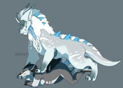 animated anthro anthro_on_feral arifa dannoitanart dragon female feral from_behind_position fur furred_dragon male sergal sex straight