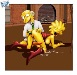 cum famous-toons-facial female high_heel_boots high_heels human lisa_simpson male montgomery_burns nipples penis straight tagme testicles the_simpsons yellow_body