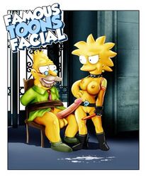 1boy 1girls abraham_simpson age_difference balls ballsack bottomless breasts color erection famous-toons-facial female grandfather_and_granddaughter human human_only incest lisa_simpson male nipples penis scrotum shaved_crotch straight testicles the_simpsons toony vagina veiny_penis yellow_skin