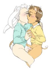 2boys arthur_(series) arthur_read buster_baxter gay kissing penis rabbit