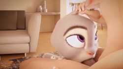 1boy 1girls 3d animated anthro athletic_female blowjob bunny bunny_ears cum cum_in_mouth cum_in_nose duo fellatio female female_focus fur furry grey_fur human human_on_anthro human_penetrating judy_hopps light-skinned_male male male/female nude paws penis purple_eyes rabbit salty145 smaller_female solo_focus sound straight tagme video zootopia