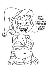 1girls 2022 4_fingers bbw big_ass big_breasts black_eyes blush christmas chubby chubby_female cute door_elf elf female gloves looking_at_viewer looking_back nickelodeon panties pointy_ears santa_hat shortstack sketch smooth_skin spongebob_squarepants sr_r18nsfw stockings striped_bikini striped_panties striped_stockings tagme thick_thighs white_gloves