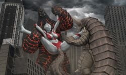 anal gomora kaiju red_king rule_63 ultraman ultraman_(franchise) ultrawoman