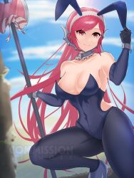 1girls alternate_costume animal_ears axe bare_shoulders breasts bunny_ears bunny_girl bunnysuit cherche_(fire_emblem) cleavage collarbone commission elbow_gloves fake_animal_ears female female_only fire_emblem fire_emblem_awakening gloves holding holding_axe keldancon large_breasts leotard long_hair looking_at_viewer nintendo pantyhose pink_eyes pink_hair playboy_bunny rabbit_ears smile solo strapless strapless_leotard thighs