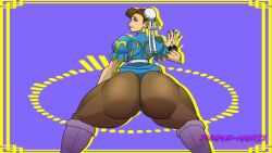 animated big_ass capcom chun-li no_sound pantyhose purplemantis qipao street_fighter street_fighter_ii tagme twerking video