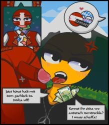 2boys angry austria_(countryhumans) baden-wurtemberg_(countryhumans) bavaria_(countryhumans) clothing countryballs countryhumans gay german_text male male_only money perse_*_blyat red_body red_penis red_skin small_image statehumans switzerland_(countryhumans) text translation_request yaoi