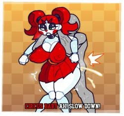 1boy 1girls baby_(fnafsl) big_ass big_breasts big_butt circus_baby circus_baby_(fnaf) clown clown_girl crushtrap cum cum_inside five_nights_at_freddy's five_nights_at_freddy's:_sister_location sex straight