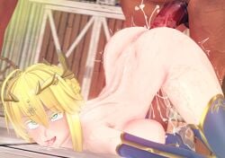 1girls 3d acrolexxx ahe_gao ahegao ambiguous_penetration animal_genitalia artoria_pendragon artoria_pendragon_(lancer) ass_up bestiality big_breasts blonde_hair blue_pantyhose crying cum dominant_male domination drooling eyes_rolling_back fate/grand_order fate_(series) female_human female_human/male_feral female_on_feral feral feral_on_female horse horse_penis horsecock huge_cock interspecies koikatsu maledom milf rolling_eyes sex tears tongue_out top_down top_down_bottom_up trembling zoophilia