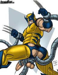 1boy abs ass balls bara biceps boner erection gay hi_res icemanblue male male_only marvel marvel_cinematic_universe marvel_comics muscles muscular muscular_male partially_clothed penetration penis precum ripped_clothing ripped_pants sex solo solo_focus tentacle tentacle_on_male tentacle_penetration tentacle_sex wolverine_(x-men) x-men yaoi