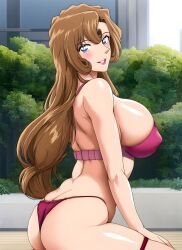 1girls actress ai_generated aka_jin big_breasts big_thighs blue_eyes breasts brown_hair busty cowboy_shot curvy detective_conan exercise exercise_clothing female fit huge_breasts huge_thighs human large_breasts long_hair looking_at_viewer married_woman mature mature_female milf mother pale-skinned_female pale_skin solo thick_thighs thighs voluptuous wide_hips yukiko_kudo