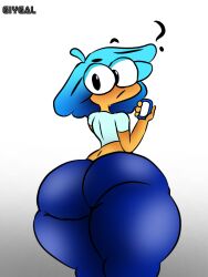 blue_hair fat_ass flight_attendant_(the_amazing_world_of_gumball) giygal the_amazing_world_of_gumball