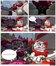 3d 3d_(artwork) baby_(fnafsl) circus_baby circus_baby_(fnaf) circus_baby_(original) comic female firenutter five_nights_at_freddy's five_nights_at_freddy's:_sister_location full_color futanari heartsick_baby_(fnaf) scottgames sister_location source_filmmaker text